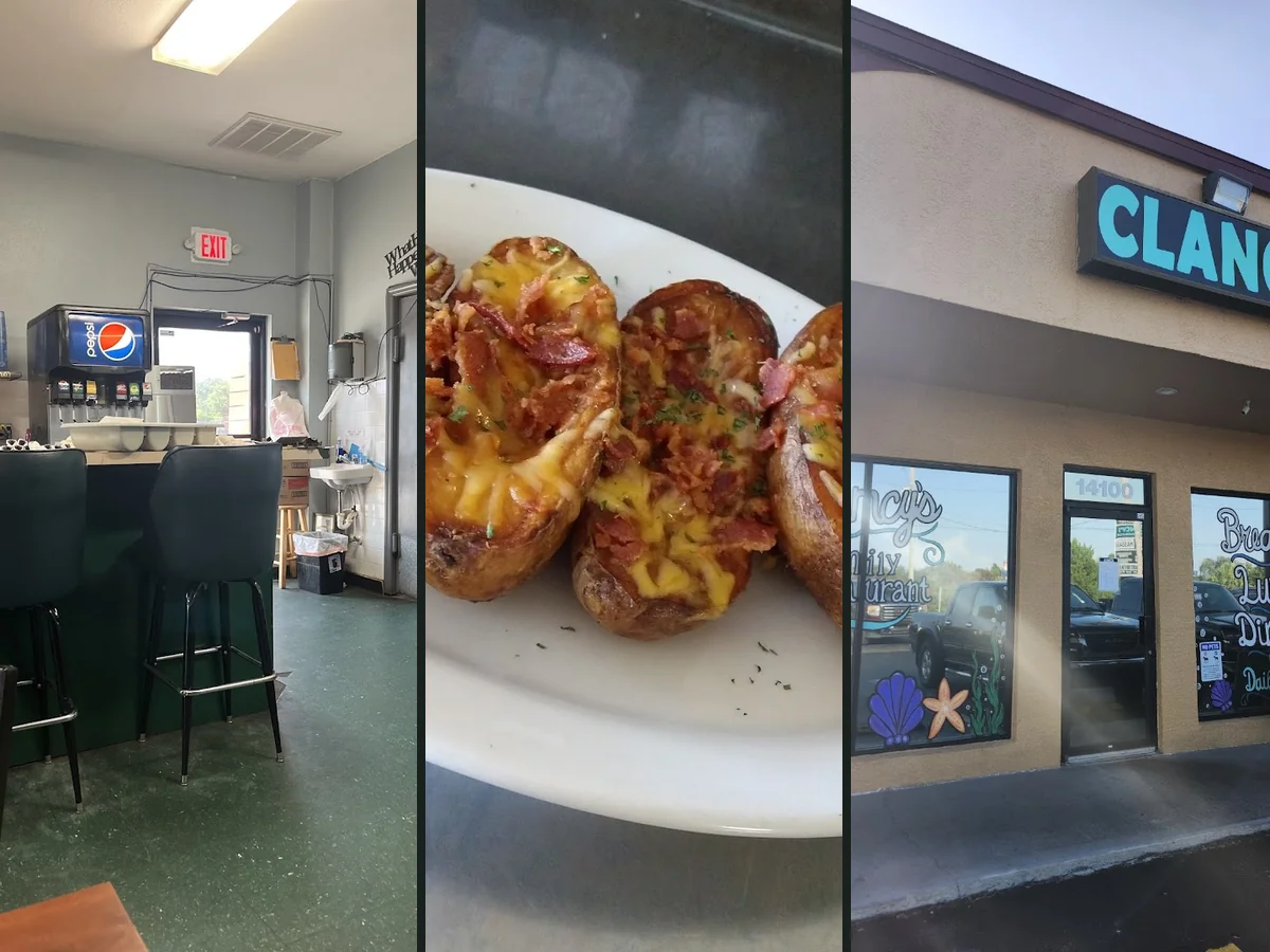 Classic diner tables inside a family restaurant.
